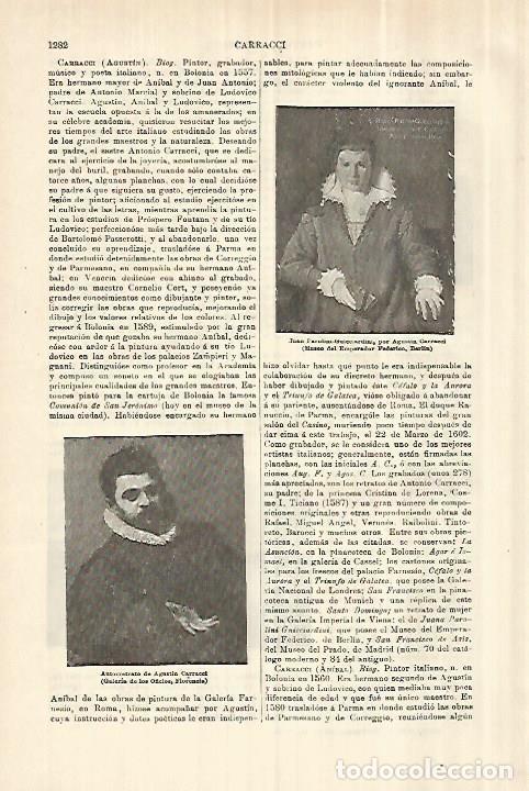 Otros art&iacute;culos de coleccionismo en papel: LAMINA ESPASA 28403: Autorretrato de A. Carracci - Varios