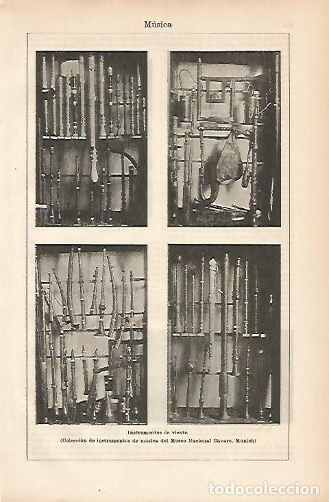 Otros art&iacute;culos de coleccionismo en papel: LAMINA ESPASA 10429: Instrumentos de viento - Varios