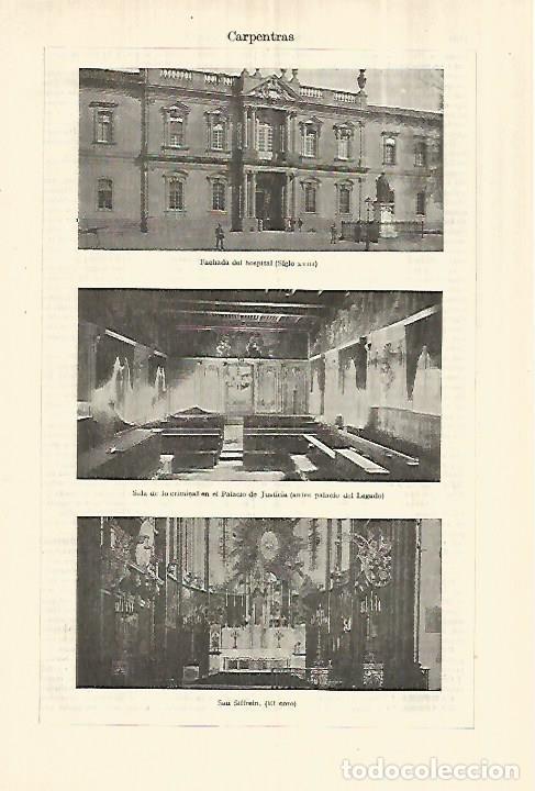 Otros art&iacute;culos de coleccionismo en papel: LAMINA ESPASA 28399: Hospital de Carpentras Francia - Varios