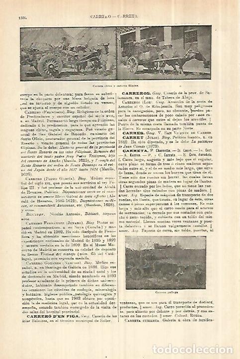 Otros art&iacute;culos de coleccionismo en papel: LAMINA ESPASA 28410: Carreta de China y de Filipinas - Varios