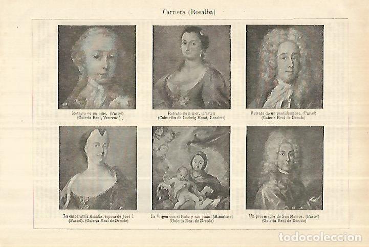Otros art&iacute;culos de coleccionismo en papel: LAMINA ESPASA 28415: Pinturas por Rosalia Carriera - Varios
