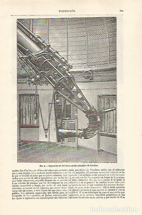 Otros art&iacute;culos de coleccionismo en papel: LAMINA ESPASA 28497: Espectografo del Observatorio de Postdam - Varios