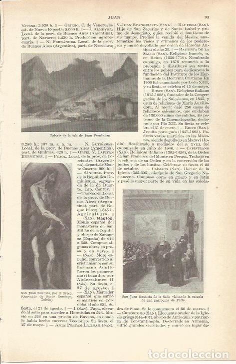 Otros art&iacute;culos de coleccionismo en papel: LAMINA 21160: San Juan Bautista - VVAA