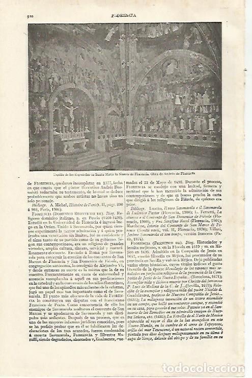 Otros art&iacute;culos de coleccionismo en papel: LAMINA ESPASA 28512: Capilla de los Espa&ntilde;oles en Florencia - Varios