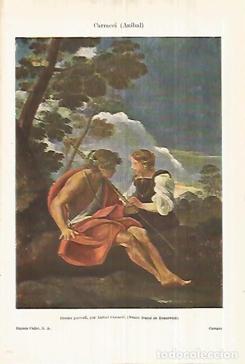 Otros art&iacute;culos de coleccionismo en papel: LAMINA ESPASA 28444: Escena pastoril por A. Caracci - Varios