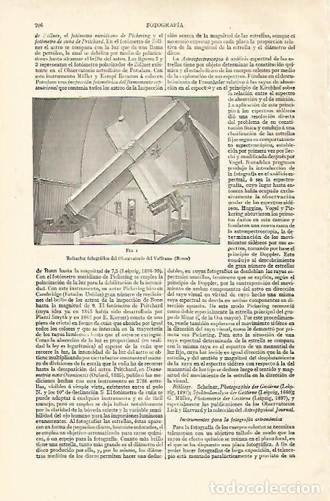 Otros art&iacute;culos de coleccionismo en papel: LAMINA ESPASA 28499: Refractor del Observatorio del Vaticano - Varios