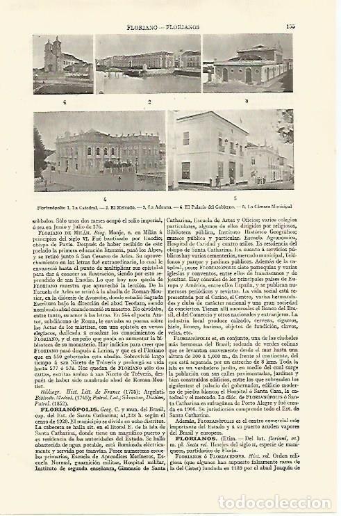 Otros art&iacute;culos de coleccionismo en papel: LAMINA ESPASA 28519: Edificios de Florianopolis Brasil - Varios