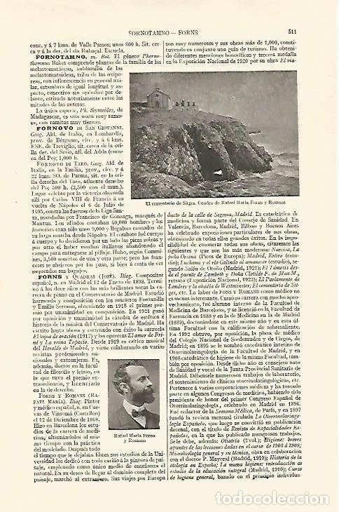 Otros art&iacute;culos de coleccionismo en papel: LAMINA ESPASA 28563: Cementerio de Sitges por R. Forns y Romans - Varios