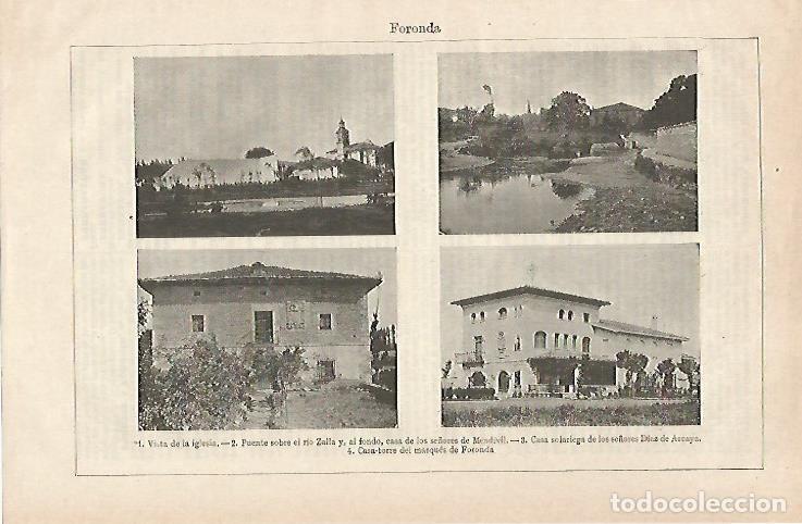 Otros art&iacute;culos de coleccionismo en papel: LAMINA ESPASA 28565: Vistas de Foronda - Varios