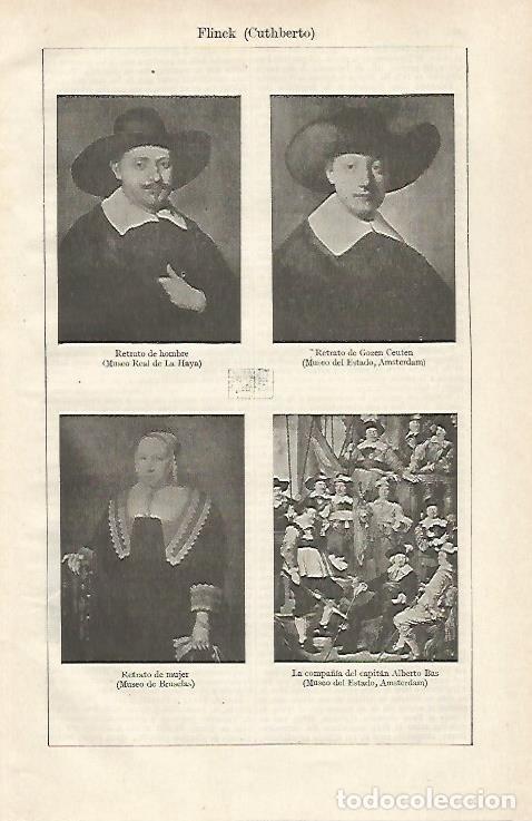 Otros art&iacute;culos de coleccionismo en papel: LAMINA ESPASA 28599: Retratos por C. Flinck - Varios