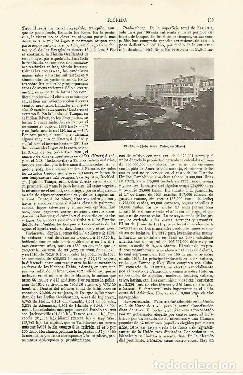 Otros art&iacute;culos de coleccionismo en papel: LAMINA ESPASA 28521: Hotel Royal Palm en Miami - Varios
