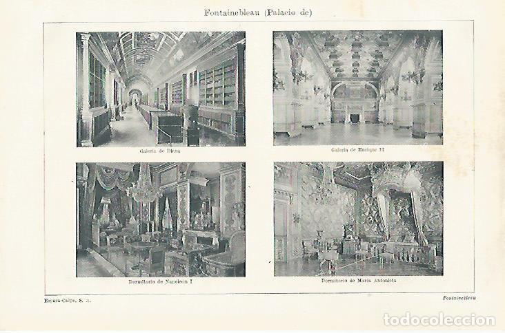 Otros art&iacute;culos de coleccionismo en papel: LAMINA ESPASA 28541: Palacio de Fontainebleau - Varios