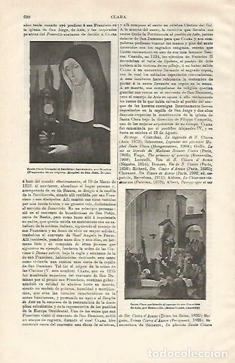 Otros art&iacute;culos de coleccionismo en papel: LAMINA ESPASA 28638: Santa Clara por Memlius - Varios