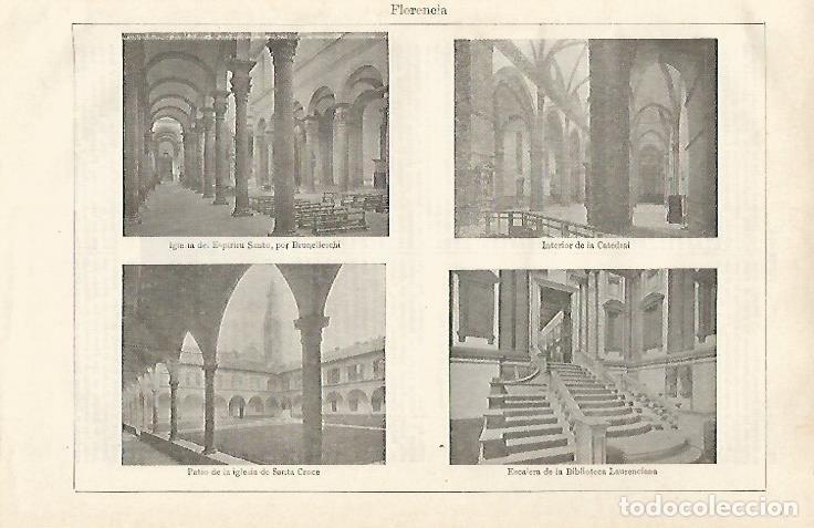Otros art&iacute;culos de coleccionismo en papel: LAMINA ESPASA 28588: Iglesias de Florencia - Varios