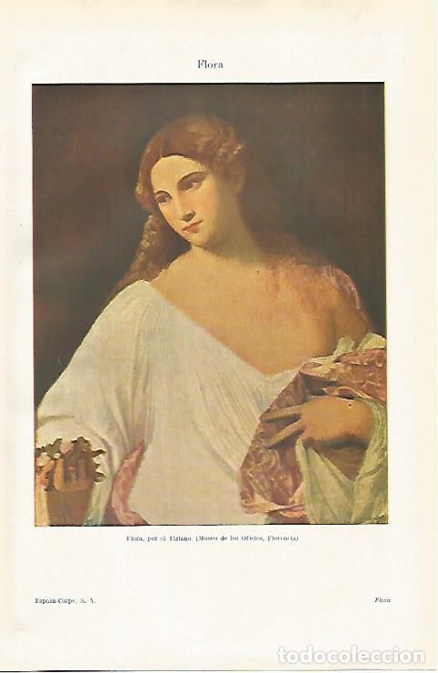 Otros art&iacute;culos de coleccionismo en papel: LAMINA ESPASA 28593: Flora por Tiziano - Varios