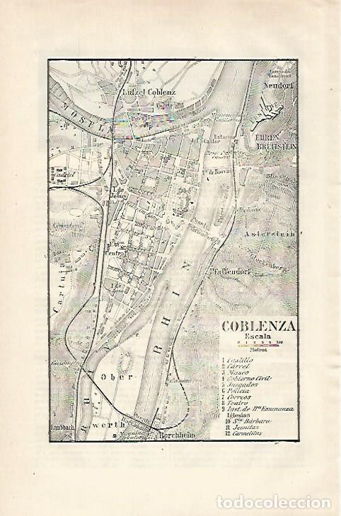 Otros art&iacute;culos de coleccionismo en papel: LAMINA ESPASA 28680: Plano de Clobenza Alemania - Varios
