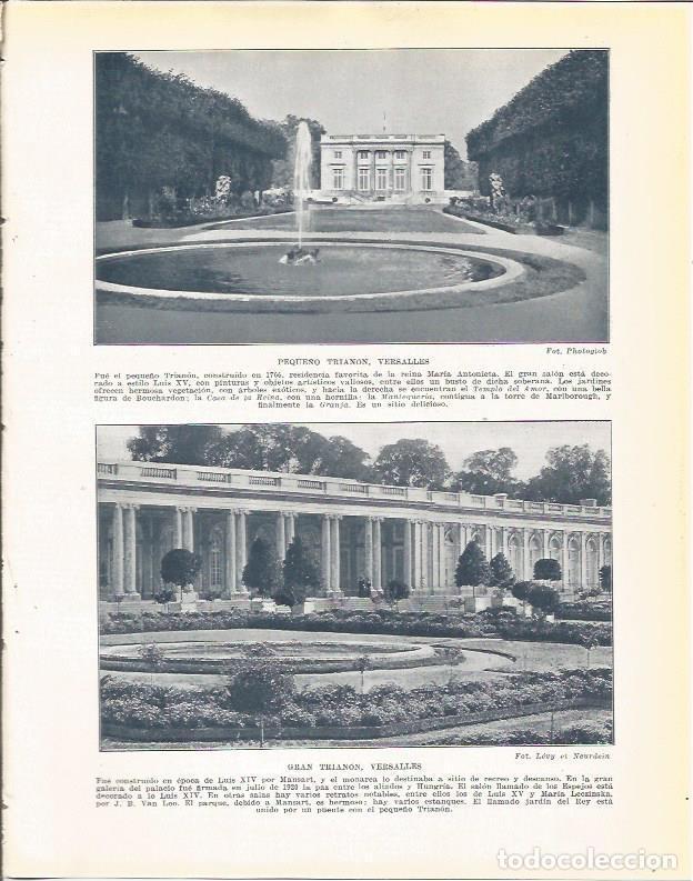 Collectionnisme Papier divers: LAMINA 21090: Peque&ntilde;o y Gran Trianon en Versalles - Beltran y Rozpide