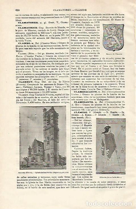 Otros art&iacute;culos de coleccionismo en papel: LAMINA ESPASA 28637: Iglesia de Clamecy Francia - Varios