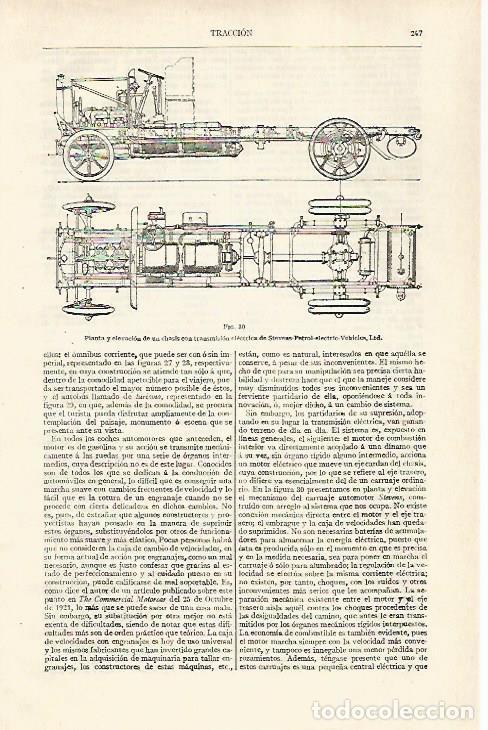 Otros art&iacute;culos de coleccionismo en papel: LAMINA ESPASA 28735: Chasis electrico Stevcas Petrol Electric Vehicles LTD - Varios