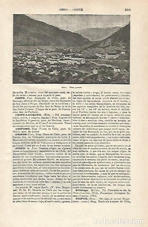 Otros art&iacute;culos de coleccionismo en papel: LAMINA ESPASA 28707: Vista de Coira A Coru&ntilde;a - Varios