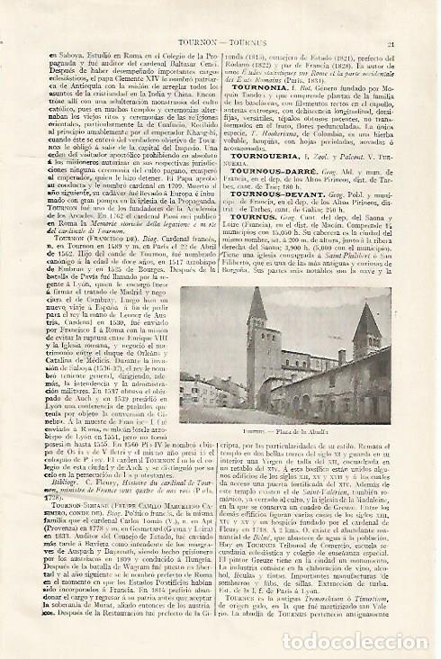 Otros art&iacute;culos de coleccionismo en papel: LAMINA ESPASA 28717: Plaza de la Abadia de Tournus Francia - Varios