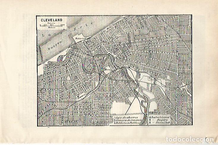 Otros art&iacute;culos de coleccionismo en papel: LAMINA ESPASA 28668: Plano de Cleveland - Varios