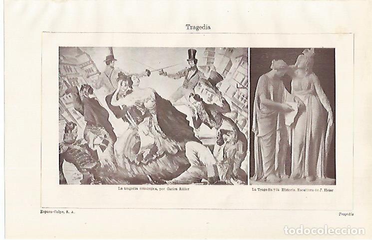Otros art&iacute;culos de coleccionismo en papel: LAMINA ESPASA 28768: La tragedia romantica por C. Rittler - Varios