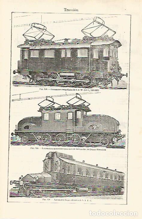 Otros art&iacute;culos de coleccionismo en papel: LAMINA ESPASA 28744: Locomotora SSW Dessau Bitterfeld y AEG - Varios