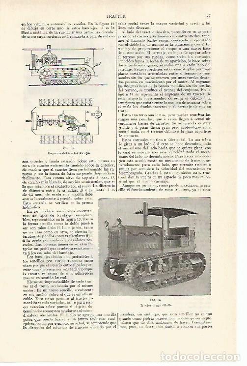 Otros art&iacute;culos de coleccionismo en papel: LAMINA ESPASA 28749: Tractor oruga - Varios