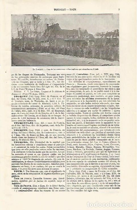 Otros art&iacute;culos de coleccionismo en papel: LAMINA ESPASA 28709: Villa inglesa en Le Touquet Francia - Varios
