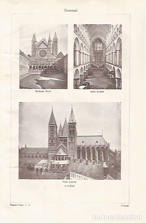 Otros art&iacute;culos de coleccionismo en papel: LAMINA ESPASA 28714: Vistas de Tournai Francia - Varios