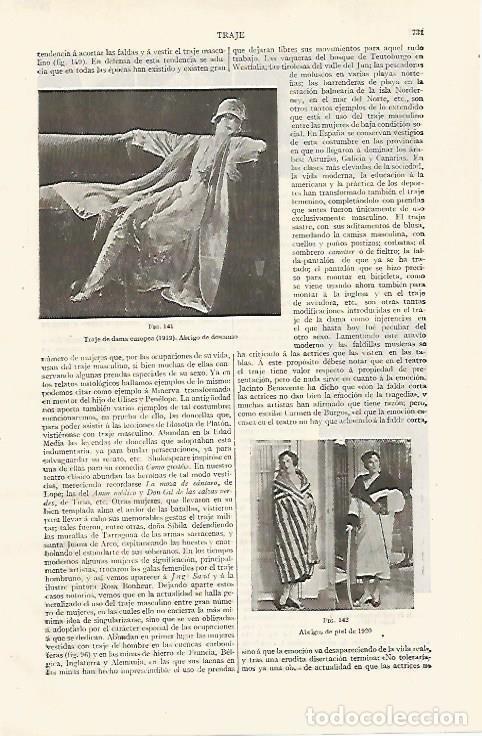 Otros art&iacute;culos de coleccionismo en papel: LAMINA ESPASA 28809: Traje de dama europea de 1919 - Varios