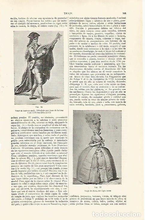 Otros art&iacute;culos de coleccionismo en papel: LAMINA ESPASA 28795: Traje de barbero majo de 1777 - Varios