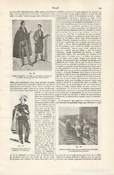 Otros art&iacute;culos de coleccionismo en papel: LAMINA ESPASA 28800: Traje de caballero de 1834 - Varios