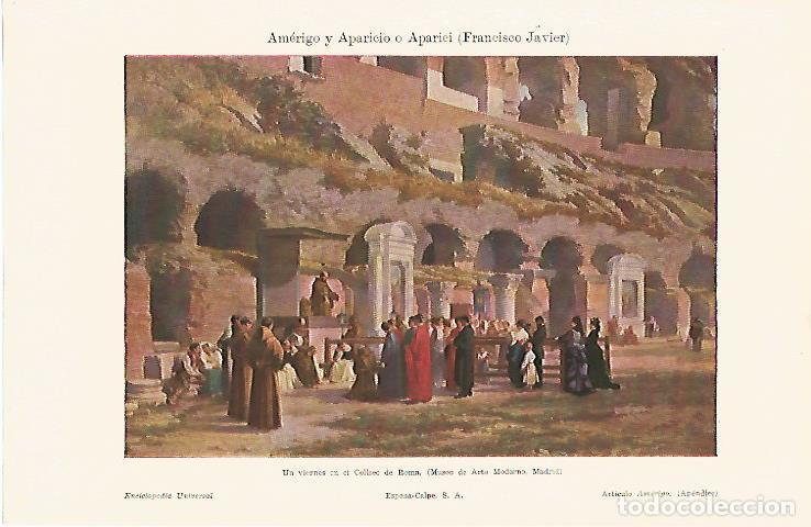 Otros art&iacute;culos de coleccionismo en papel: LAMINA ESPASA 10856: Un viernes en el Coliseo de Roma por Aparici - Varios