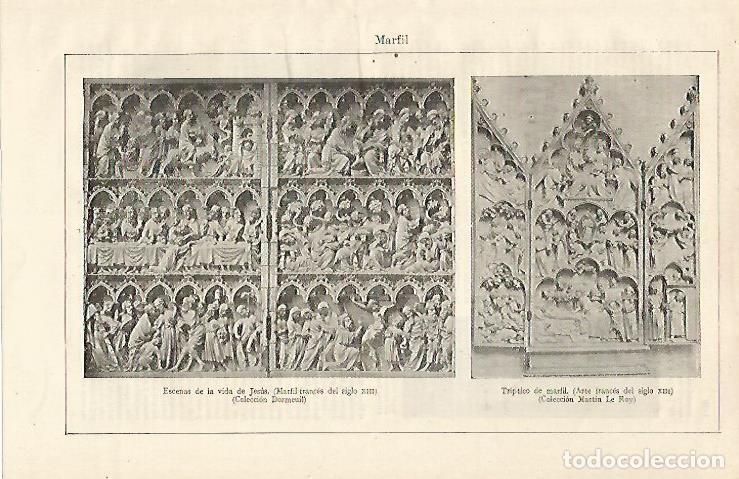 Otros art&iacute;culos de coleccionismo en papel: LAMINA ESPASA 18756: Marfil de la Coleccion Dormeuil y de la Coleccion Martin Le Roy - Varios