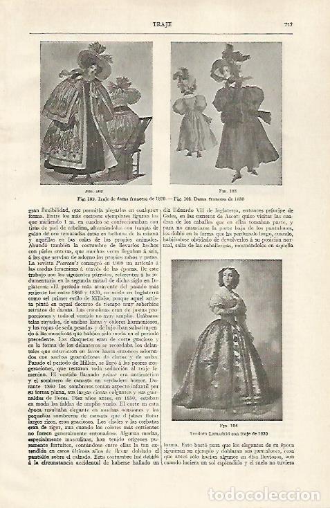 Otros art&iacute;culos de coleccionismo en papel: LAMINA ESPASA 28802: Dama francesa de 1829 - Varios