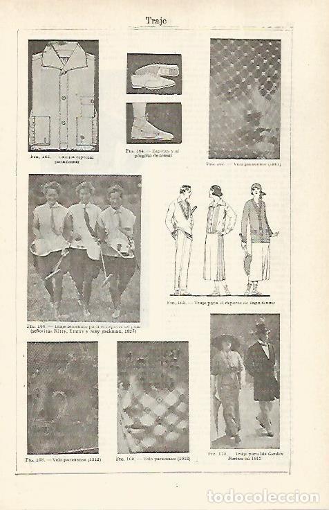 Otros art&iacute;culos de coleccionismo en papel: LAMINA ESPASA 28813: Trajes de 1912 y 1927 - Varios