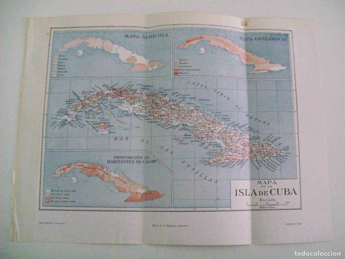 Otros art&iacute;culos de coleccionismo en papel: LAMINA ESPASA 14306: Mapa de Cuba - Varios