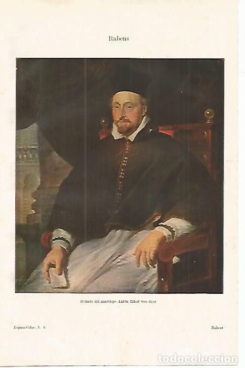 Otros art&iacute;culos de coleccionismo en papel: LAMINA ESPASA 16997: Arzobisppo von Gent por Rubens - Varios