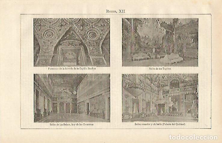 Otros art&iacute;culos de coleccionismo en papel: LAMINA ESPASA 16885: Salones de Roma - Varios