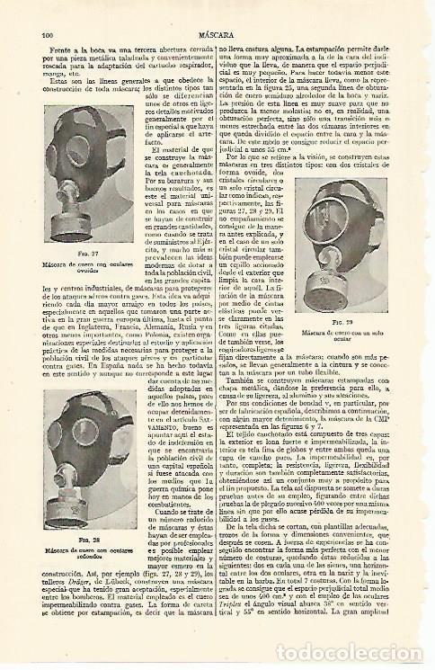 Otros art&iacute;culos de coleccionismo en papel: LAMINA ESPASA 17618: Mascaras de cuero - Varios