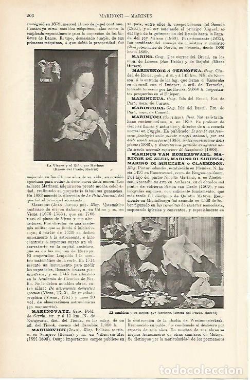Otros art&iacute;culos de coleccionismo en papel: LAMINA ESPASA 1096: Cuadros de Marinus - Varios Autores