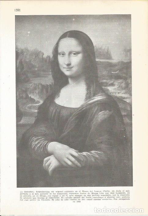 Otros art&iacute;culos de coleccionismo en papel: LAMINA 22244: La Mona Lisa, por Leonardo da Vinci - VVAA