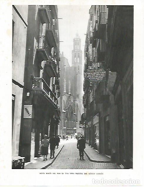 Otros art&iacute;culos de coleccionismo en papel: LAMINA 10447: Santa Maria del Mar Barcelona - Josep Pla