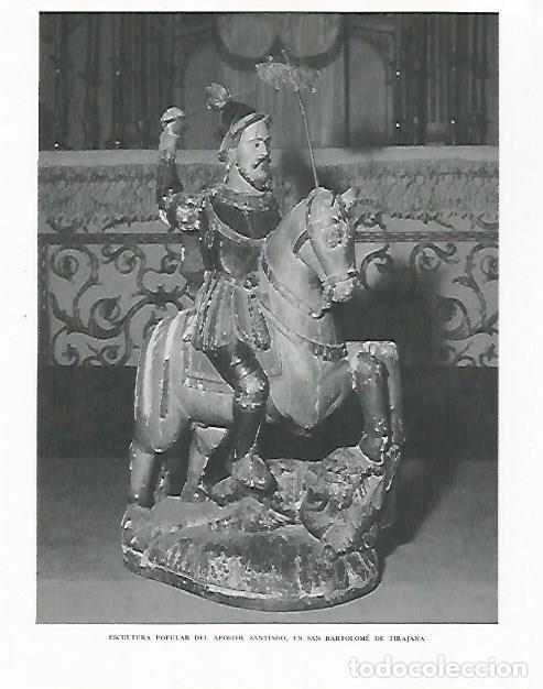 Otros art&iacute;culos de coleccionismo en papel: LAMINA 10339: Escultura del Apostol Santiago en San Bartolome de Tirajana - Claudio de la Torre