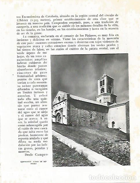 Otros art&iacute;culos de coleccionismo en papel: LAMINA 10509: Iglesia de San Pedro en Camprodon - Josep Pla