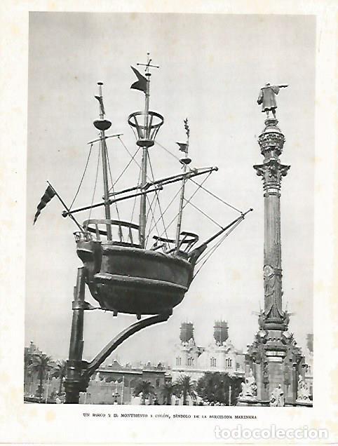 Otros art&iacute;culos de coleccionismo en papel: LAMINA 10456: Monumento a Colon en Barcelona - Josep Pla