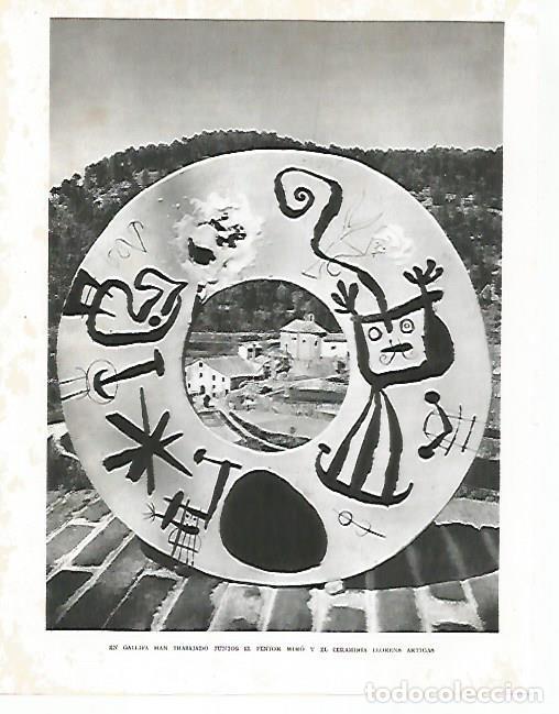 Otros art&iacute;culos de coleccionismo en papel: LAMINA 10518: Obra de Joan Miro y Ll. Artigas en Gallifa - Josep Pla