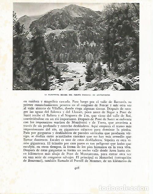 Otros art&iacute;culos de coleccionismo en papel: LAMINA 10614: Parque Nacional de Aiguestortes - Josep Pla